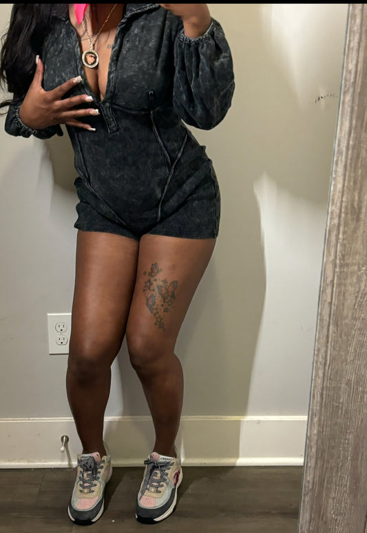 Acid wash bodysuit